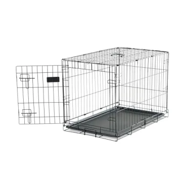 Carlson Secure Foldable Metal Dog Crate for Medium Pets