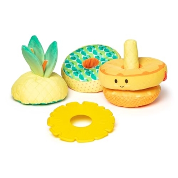 Melissa & Doug Multi-Sensory Pineapple Soft Stacker Toy