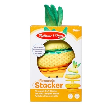 Melissa & Doug Multi-Sensory Pineapple Soft Stacker Toy