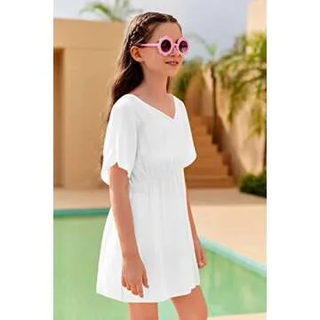 Fommykin Girls Cute Bikini Swimsuit Cover Up for Summer