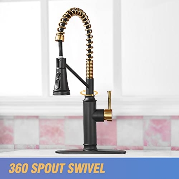Stylish Achelous Kitchen Faucet with Pull Down Sprayer
