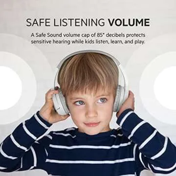 Belkin SoundForm Mini - Wireless Bluetooth Headphones for Kids with 30H Battery Life, 85dB Safe Volume Limit, Built-in Microphone - Kids On-Ear Earphones for iPhone, iPad, Fire Tablet & More - White