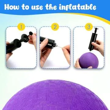Shindel 6PCS Playground Ball with Air Pump, 5inch Inflatable Dodge Ball for Kids Indoor Outdoor