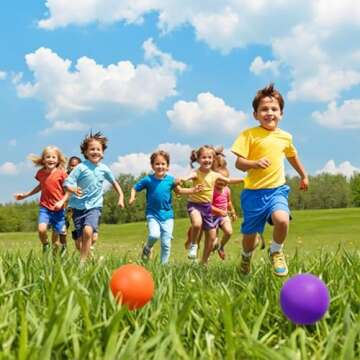 Shindel 6PCS Playground Ball with Air Pump, 5inch Inflatable Dodge Ball for Kids Indoor Outdoor