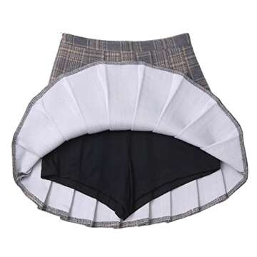 Versatile Plaid Pleated Skirt with Shorts for Women