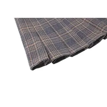 Versatile Plaid Pleated Skirt with Shorts for Women