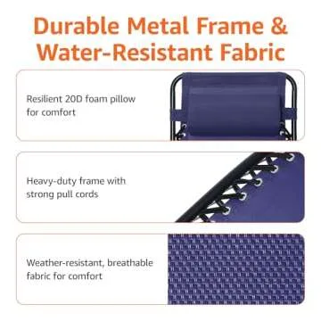 Adjustable Zero Gravity Lounge Chairs Set with Table