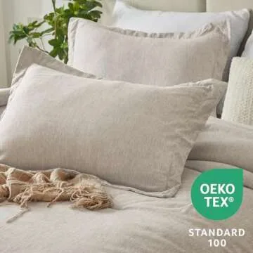 CozyLux California King Comforter Set - 3 Pieces Beige Soft Luxury Cationic Dyeing Cal King Size Bedding Comforter All Season, Breathable Lightweight Boho Bed Sets with 1 Comforter and 2 Pillow Shams