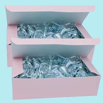 Elegant 10-Piece Glossy Pink Party Favor Boxes Set