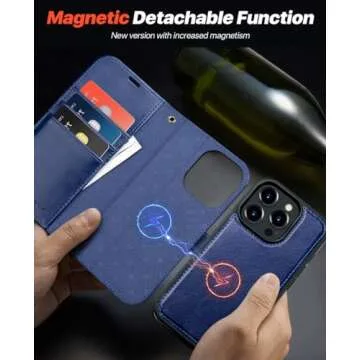 OCASE iPhone 15 Pro Detachable Wallet and Phone Case