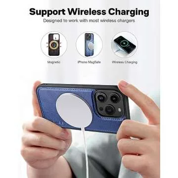 OCASE iPhone 15 Pro Detachable Wallet and Phone Case