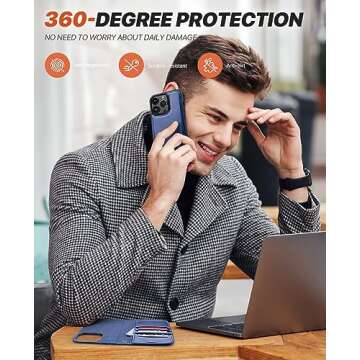 OCASE iPhone 15 Pro Detachable Wallet and Phone Case