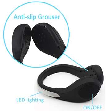 Shoe Clip Lights (2 Pack) Reflective Safety Night Running Gear for Runners Joggers Bikers Walkers, C...