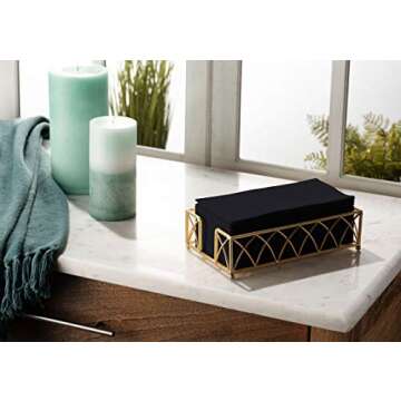 100 Linen-Feel Black Paper Napkins - Decorative Cloth-Like Black Dinner Napkins - Soft And Absorbent. For Kitchen, Party, Wedding, Bathroom Or Any Occasion. (Pack of 100)