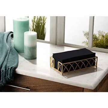 100 Linen-Feel Black Paper Napkins - Decorative Cloth-Like Black Dinner Napkins - Soft And Absorbent. For Kitchen, Party, Wedding, Bathroom Or Any Occasion. (Pack of 100)