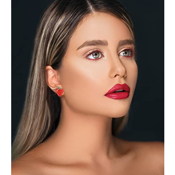 Cute Strawberry Stud Earrings for Women - Fun Jewelry