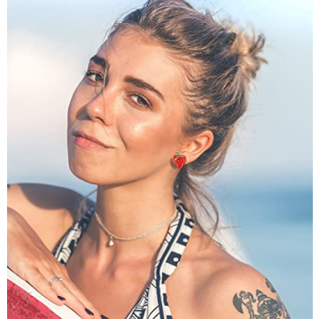 Cute Strawberry Stud Earrings for Women - Fun Jewelry