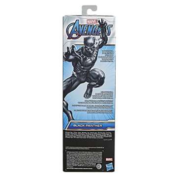 Avengers Marvel Titan Hero Series Black Panther Action Figure, 12-Inch Toy, Inspired by Marvel Universe, for Kids Ages 4 and Up