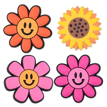15 Colorful Smile Face Shoe Charms for Kids