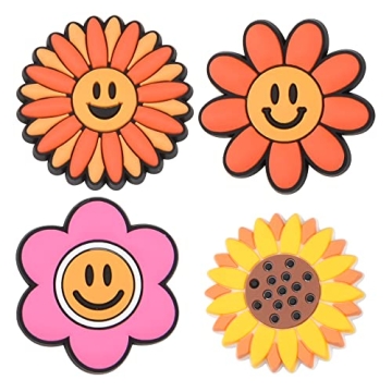 15 Colorful Smile Face Shoe Charms for Kids