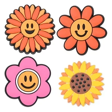 15 Colorful Smile Face Shoe Charms for Kids