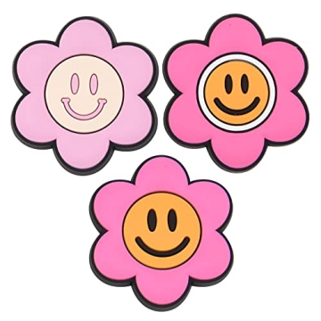 15 Colorful Smile Face Shoe Charms for Kids