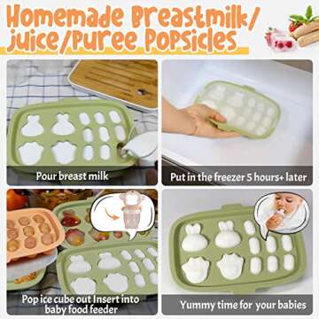Peunitory Baby Food Freezer Tray for Healthy Baby Meals