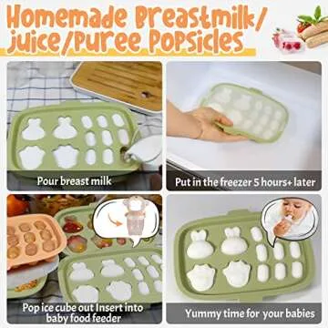 Peunitory Baby Food Freezer Tray for Healthy Baby Meals