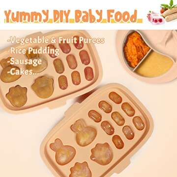 Peunitory Baby Food Freezer Tray for Healthy Baby Meals
