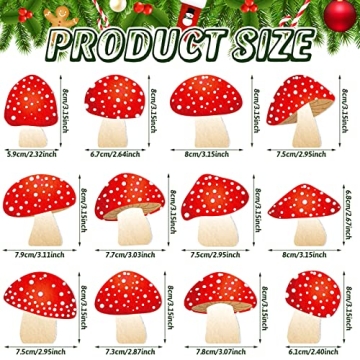 48 Cute Felt Christmas Mushroom Hanging Ornaments