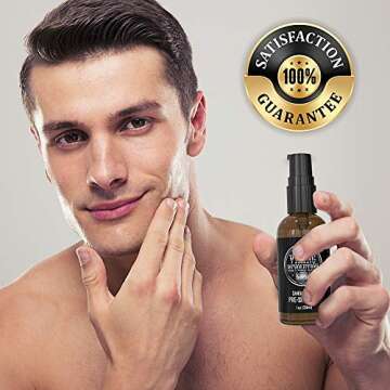 Pre Shave Oil for Men - Best Shaving Oil with Sandalwood for Safety Razor, Straight Razor - For the ...