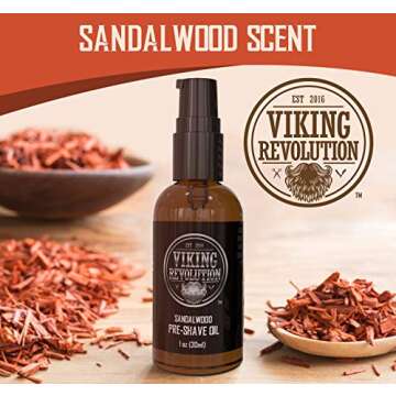 Pre Shave Oil for Men - Sandalwood for Smooth Shave