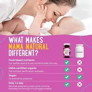 Mama Natural Organic Prenatal Vitamins for Women Vegan