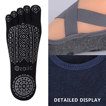 Ozaiic Yoga Socks for Women with Grip and Comfort