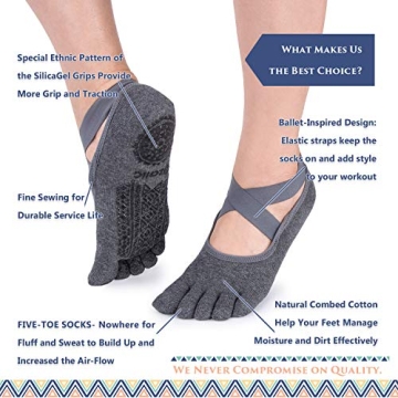 Ozaiic Yoga Socks for Women with Grip and Comfort