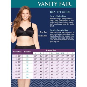 Vanity Fair Beauty Back Bra - 40C, Wirefree, Black