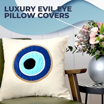 WALBROOK Evil Eye Pillow Cover - Unique Decorative Accent