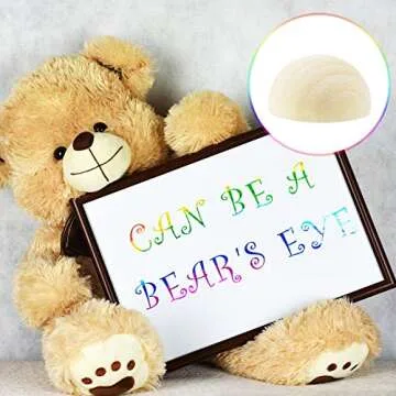 Jetec 300pcs Half Wooden Beads 6 Sizes Natural Half Wooden Balls Unfinished Round Split Wood Balls Half Craft Beads Wood Mini Hemisphere for DIY Projects Arts,gnome Noses(10/12/15/18/20/25mm)