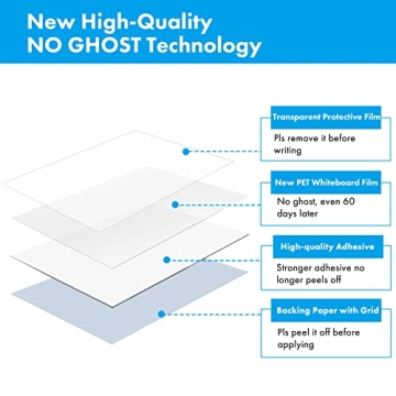 HAMIGAR Whiteboard Sticker - Peel and Stick Dry Erase Paper