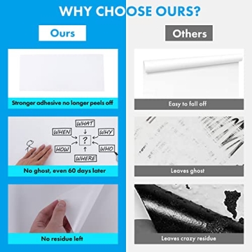 HAMIGAR Whiteboard Sticker - Peel and Stick Dry Erase Paper