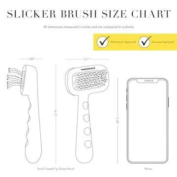 Tweezerman Dog and Cat Slicker Brush for Small Pets, Grooming Brush with Coated Bristles to Prevent Scratching and Ergonomic Handle