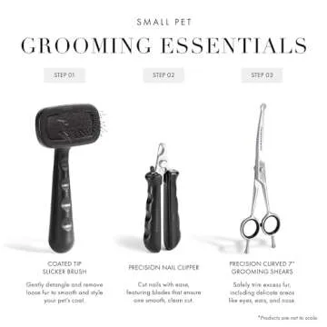 Tweezerman Dog and Cat Slicker Brush for Small Pets, Grooming Brush with Coated Bristles to Prevent Scratching and Ergonomic Handle