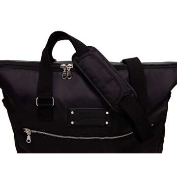 Sarah Wells Lizzy Breast Pump Bag - Compatible with Spectra, Medela, and More - Insulated Cooler Pocket (Black)