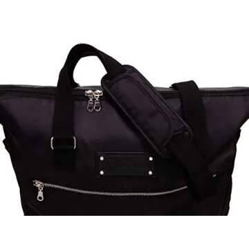 Sarah Wells Lizzy Breast Pump Bag - Compatible with Spectra, Medela, and More - Insulated Cooler Pocket (Black)