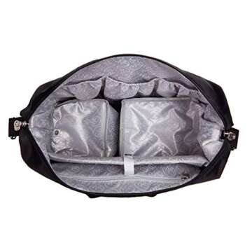 Sarah Wells Lizzy Breast Pump Bag - Compatible with Spectra, Medela, and More - Insulated Cooler Pocket (Black)