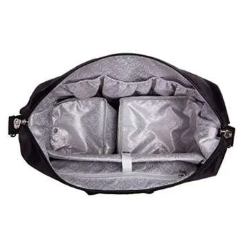 Sarah Wells Lizzy Breast Pump Bag - Compatible with Spectra, Medela, and More - Insulated Cooler Pocket (Black)