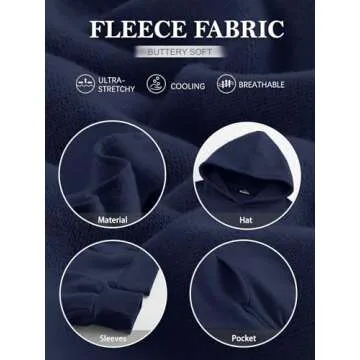 Trendy Queen Womens Oversized Hoodies Fleece Sweatshirts Long Sleeve Sweaters Pullover Fall Outfits Winter Clothes Navy M