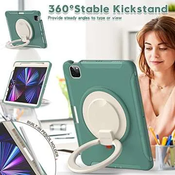 BATYUE iPad Case with 360° Stand – Multifunctional Protection