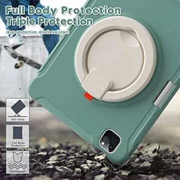 BATYUE iPad Case with 360° Stand – Multifunctional Protection