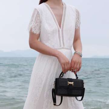 Oweisong Summer Purse for Women - Straw Crossbody Bag